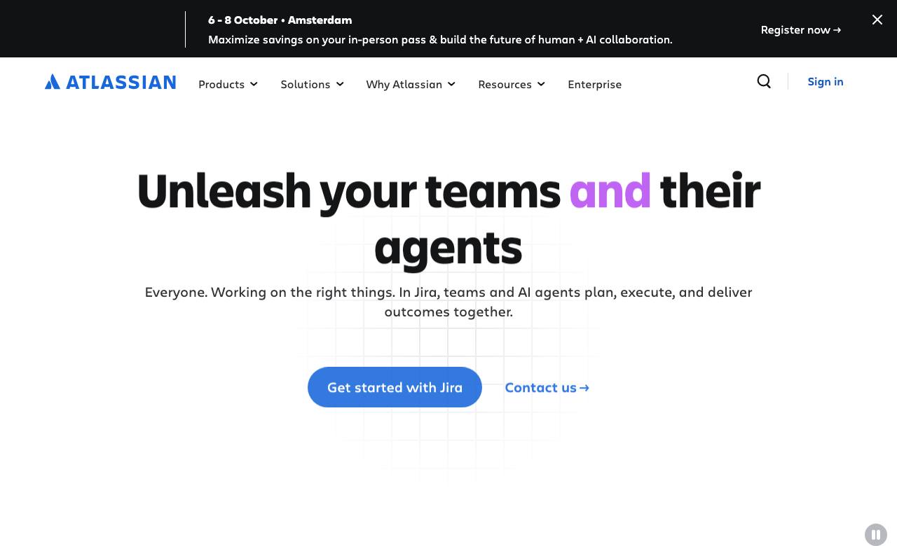 Ảnh chụp website công khai Atlassian